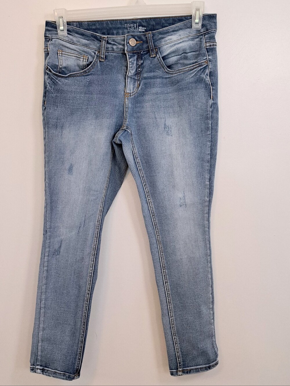 Time and Tru Light Blue Skinny Jeans 12 P